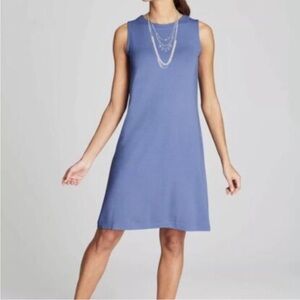 J. Jill Wearever Collection Sleeveless Midi Dress Medium in Cornflower Blue